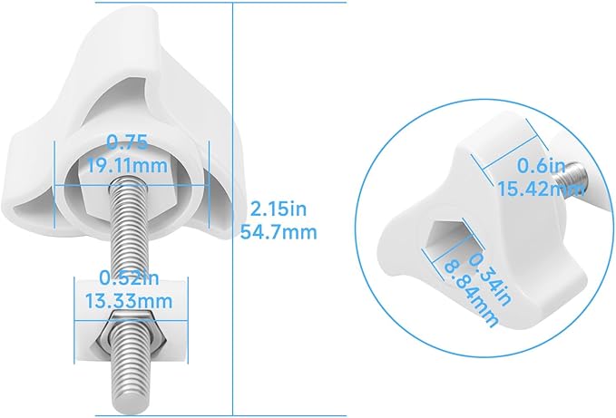 6PCS A20215 Canister Filter Lid Fastener Locking Nut Compatible with Fluval FX2 FX4 FX5 FX6 Filters Replacement Parts, for Aquarium Filter Lid Lock Clips Accessories