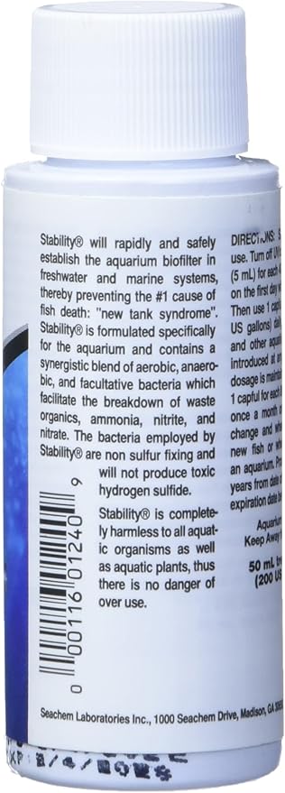 Seachem Stability Fish Tank Stabilizer - For Freshwater and Marine Aquariums 50 ml