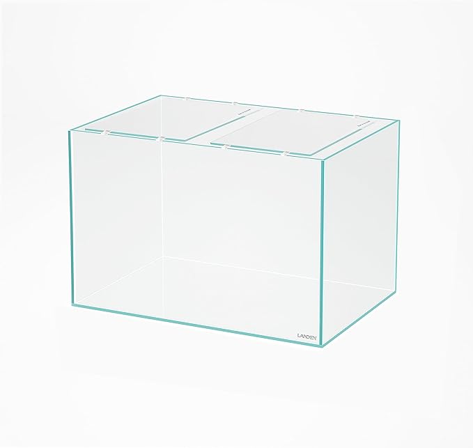 LANDEN 4mm Thick Clear Glass Aquarium Lid, Includes 4 Clips for Secure Placement, 432 X 230mm(17.01x9.06 inches) for 440-444 mm Inner Length Aquariums, Adapted to LANDEN SD453030