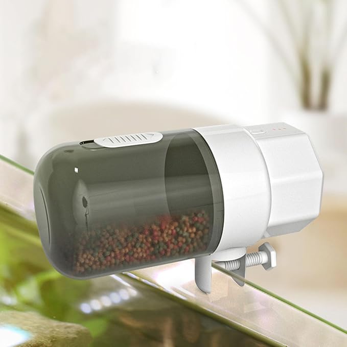 Automatic Fish Feeder for Aquarium, Auto Fish Feeder Dispenser with Programmable Schedule, Auto Food Dispenser with Timer, Aquarium Accessories