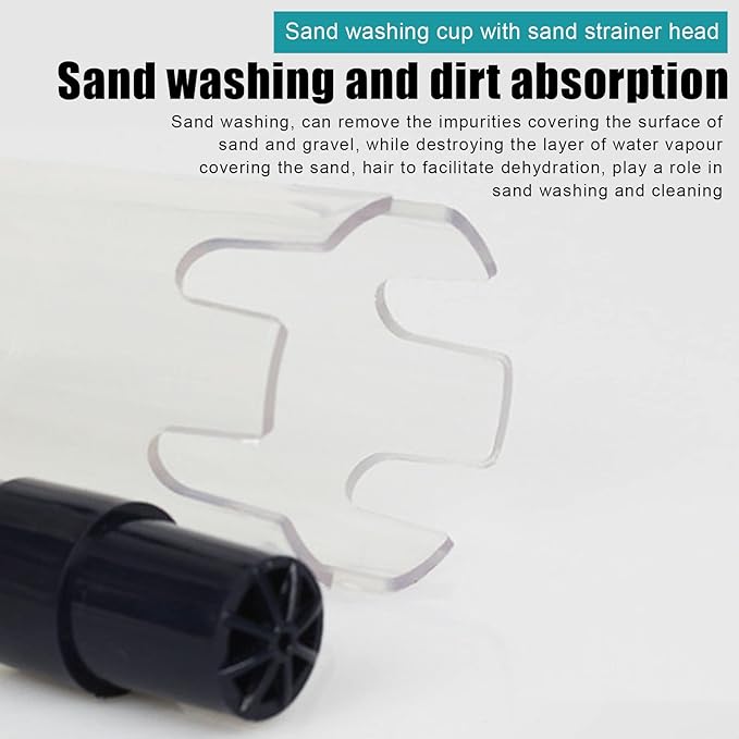 Aquarium Vacuum Cleaner Electric Siphon, Fish Tank Gravel Cleaner with Telescopic Conduit, Spiral Impeller Design for Easy Water Changing and Sand Washing, Powered by 2 C Batteries