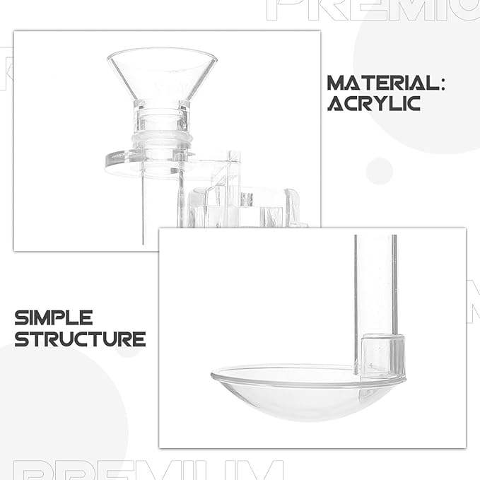 INOOMP Wall-Mounted Fish Feeder with Transparent Sinking Tube and Feeding Ring Easy Setup Aquarium Shrimp Feeder for Fish Tank 5.90 Inch
