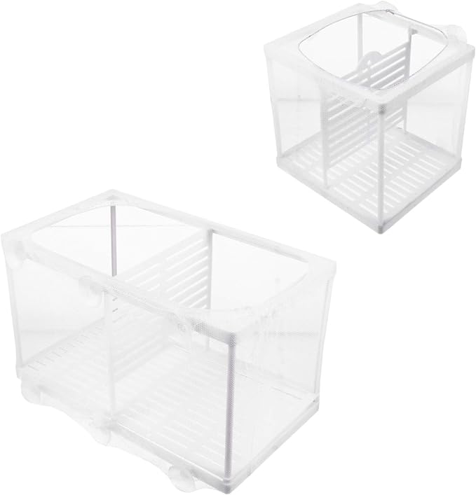 2Pcs Aquarium Fish Hatchery Box Tank Guppy Breeding Net Breeding Tank Baby Fish Separator for Baby Shrimp Guppy Clownfish