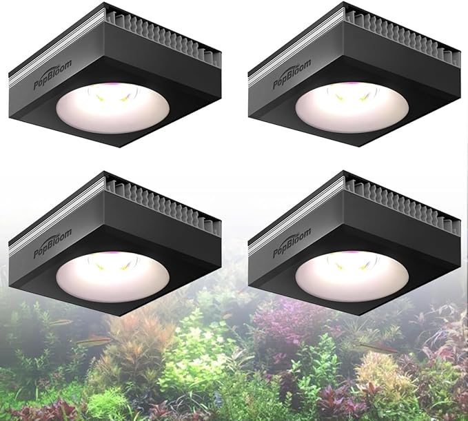 4PCS PopBloom RL90 Led Aquarium Fish Tank LED Planted Light Freshwater Aquarium Lamp for 96" 240CM Fish Tank Light with Smart APP Control