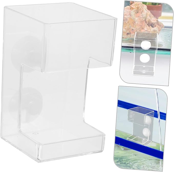 Kisangel Automatic Fish Feeder with Suction Cup Precision Controlled Aquarium Food Dispenser High Capacity Sinking Design for Clean Aquariums Compatible with Various Fish Tank