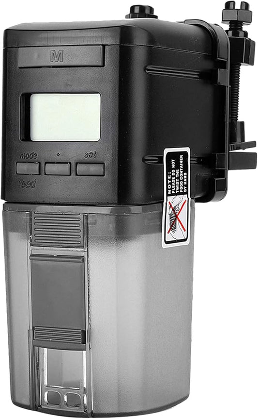 Yinhing Automatic Aquarium Fish Food Feeder Auto Digital LCD Timer Ideal for Flakes or Pellets Feeding Up to 4 Times Daily Easy Setup and ABS Material