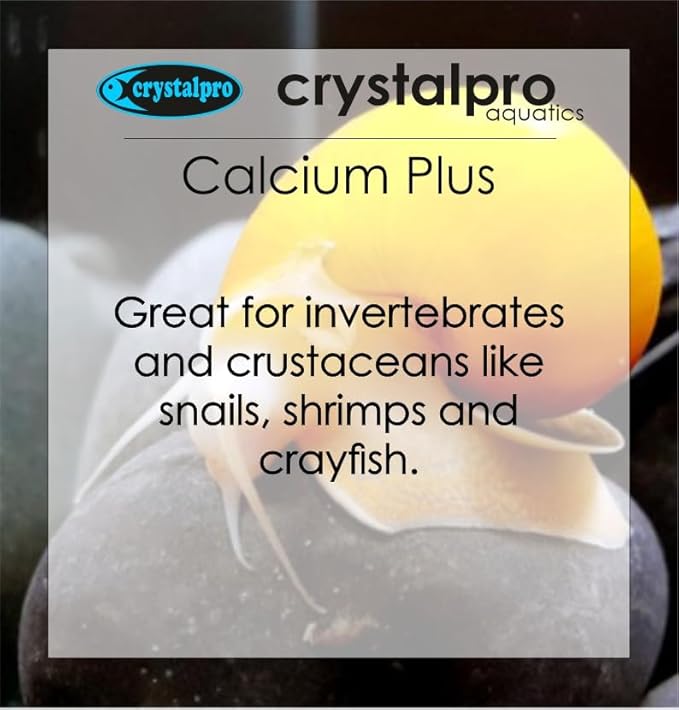 Crystalpro Calcium Plus - Highly Concentrated Liquid Calcium for Marine, Reef Aquariums and Freshwater Snails - Contains 160.000 ppm Calcium (4.22 Fl Oz)