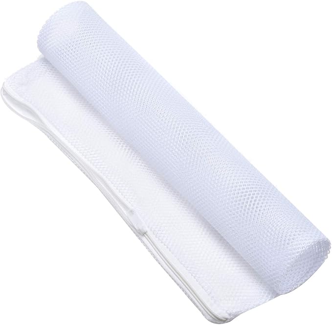ALEGI Large Filter Media Bags,Aquarium Mesh Bags with Plastic Zipper,White Net Bags for Bio Balls, Ammonia Remover 17.8" by 13.5" (4pcs)