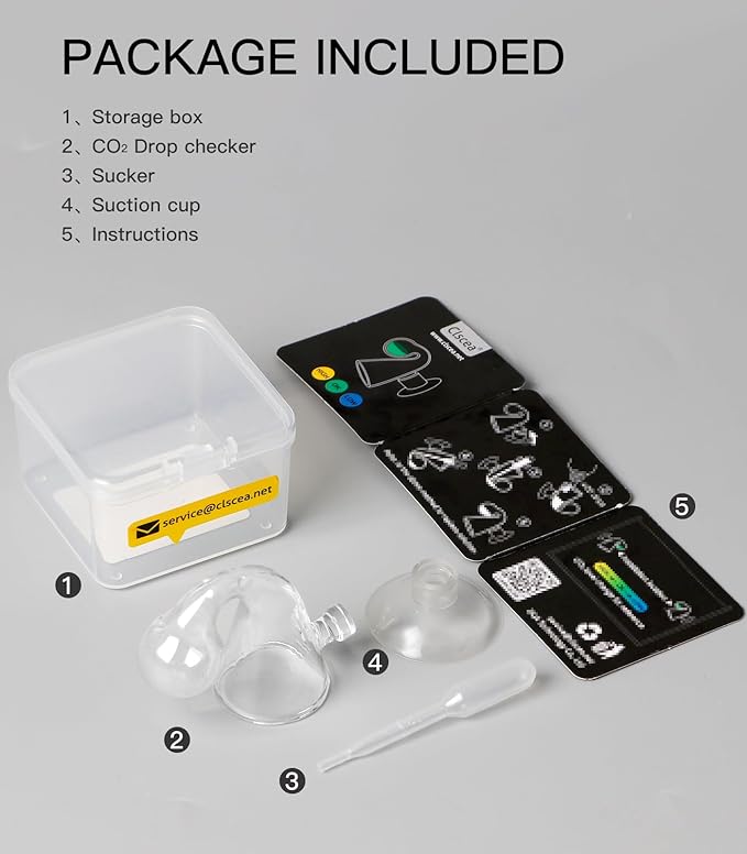 Aquatic CO2 Glass Drop Checker, Without Solution