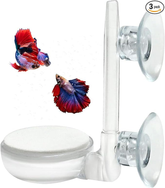 Upettools 1.4inch Aquarium Air Stone Fish Tank Nano Bubble Stone Kit with Control Valve Quiet Super-High Dissolved Oxygen Diffuser Makes Super Tiny Bubbles for Betta Fish & Small Tank