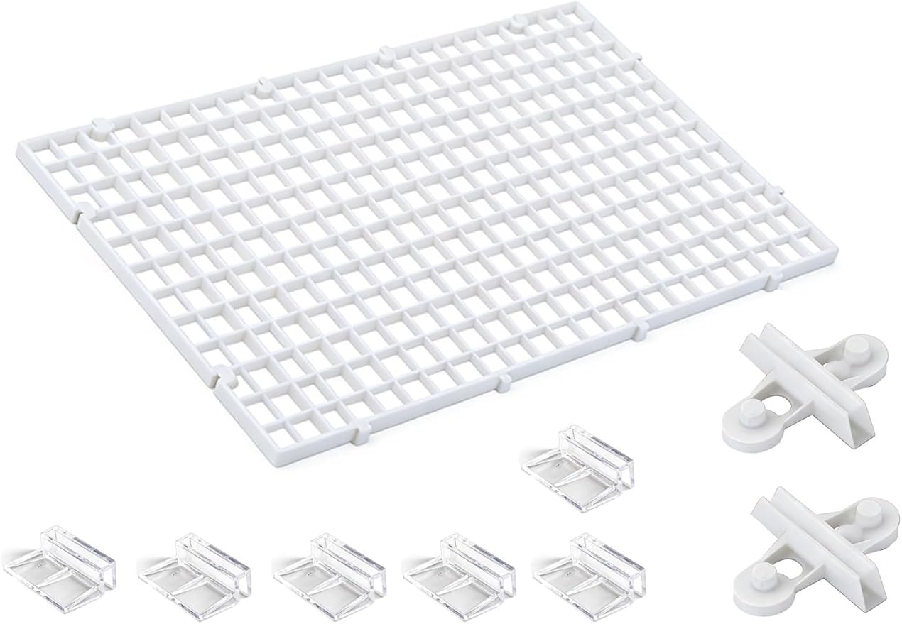 10 Pack Aquarium Lid with Clips - Clear Fish Tank Top Cover for Aquariums & Betta, 30x30cm, Protects Fish and Aquatic Life