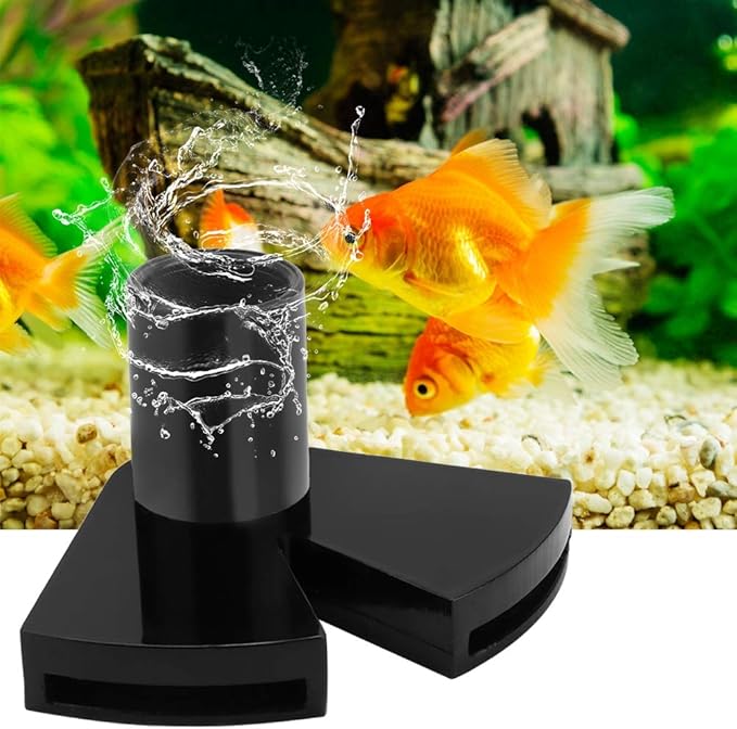 Aquarium Duckbill Nozzle 360 Degree Rotation Pipe 1.5 Inch Diameter for Fish Tank Water Control 40% Reduced Current Impact Gentle Circulation for Sensitive Species