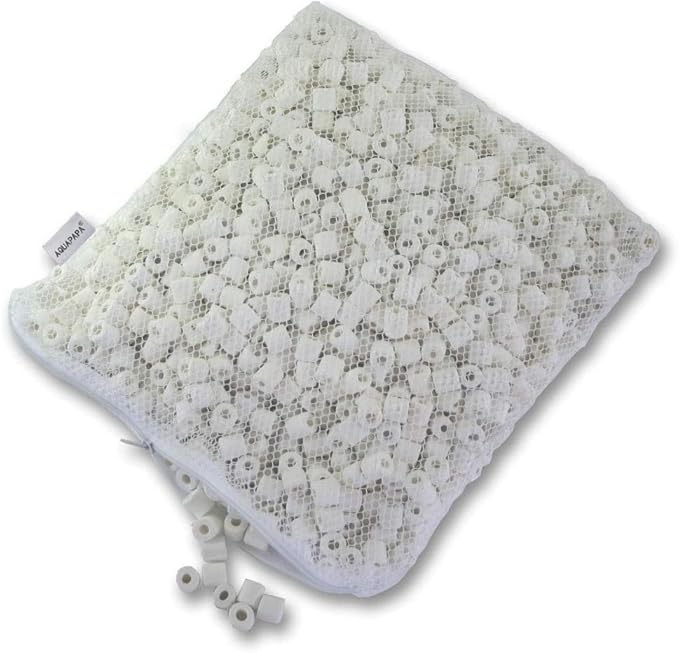 Aquarium Filter Media, Bulk Bio Ceramic Rings for Fish Tank, Canister Filter, Pond, Coral Reef (5-lb)