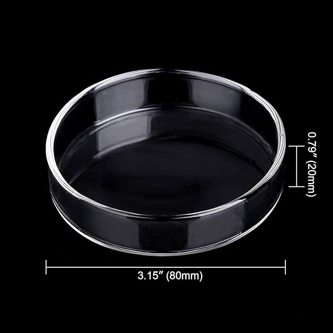 WEAVERBIRD 80mm Aquarium Shrimp Feeder Dish Glass Fish Tank Feeding Bowls Round Clear Dishes Tray