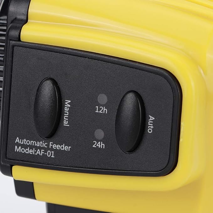Fish Tank Timer Feeder, Automatic and Manual Feeding with Adjustable Food Amount, 2 Installation Ways for Aquarium Fish Tank