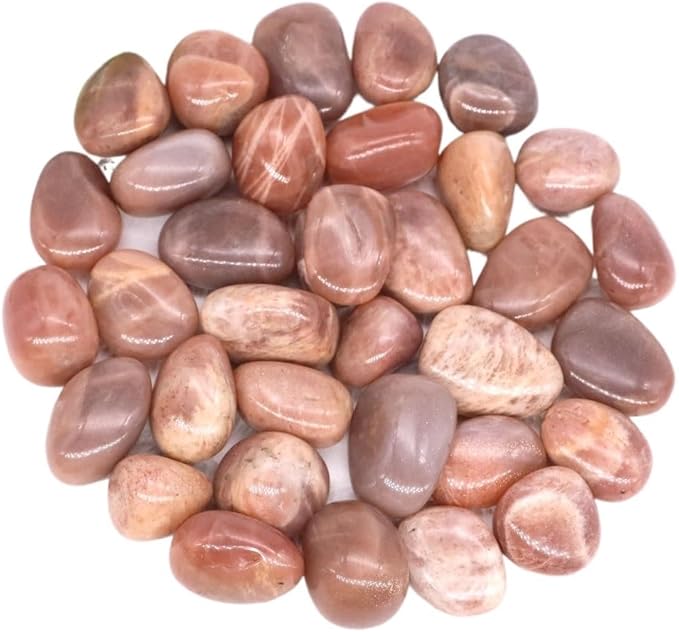 Natural Tumbled Stones Bulk Ore Gravel Specimen Healing Crystals Quartz Energy Minerals Tank Aquarium Home Decor Gem Decoration (Color : Moonstone, Size : 500g)