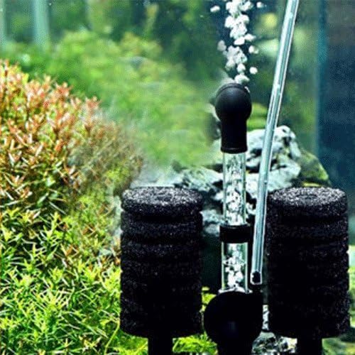 4X Dual Bio Sponge Filter for Betta Fry Aquarium Fish Tank Up to 30 Gallon Each (Dual Sponge Filters 4-Pack)
