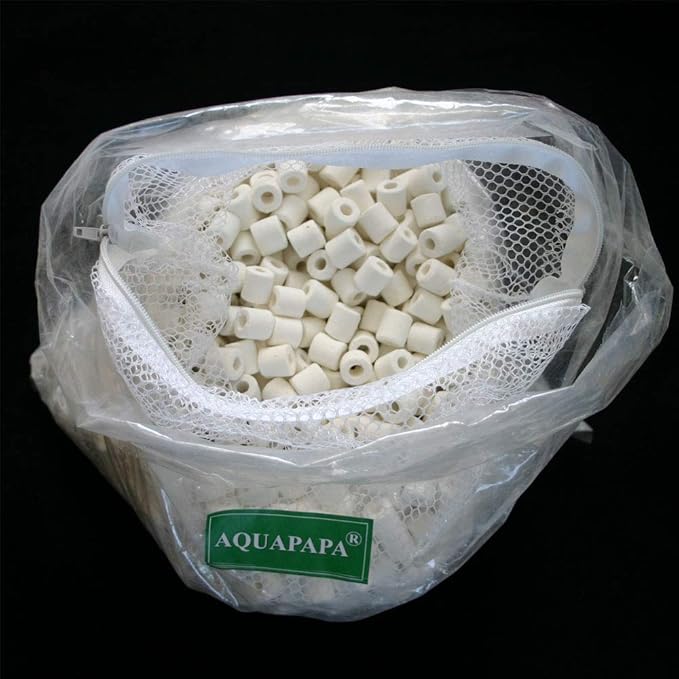 AQUACITY Premier Bulk Bio Ceramic Rings Filter Media for Aquarium Koi Fish Pond Reef Filter (10 Lbs)