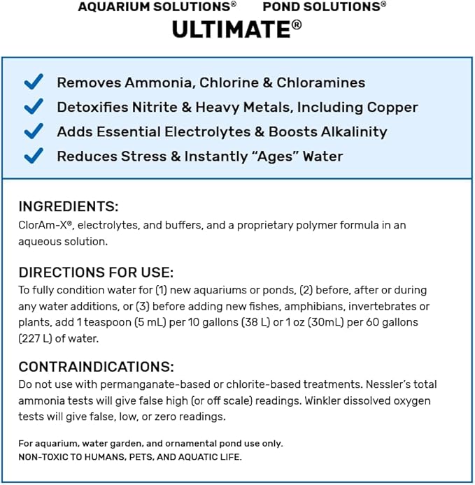 Hikari Usa AHK72236 Ultimate Cloram-X Water Conditioner for Aquarium, 16-Ounce