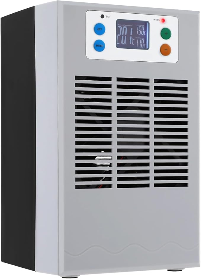 Water Chiller for Fish Tank, 30L/7.93GAL Cooling Capacity, 100W Aquarium Chiller with Digital Display, Precise Temp Control, Fish Tank Chiller for Axolotls, Coral Reef