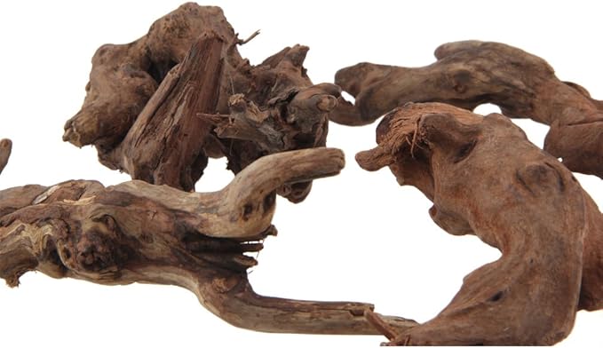 emours Driftwood Branches Reptiles Aquarium Decoration Assorted Size,(6-10 inch in Length),4 Pieces