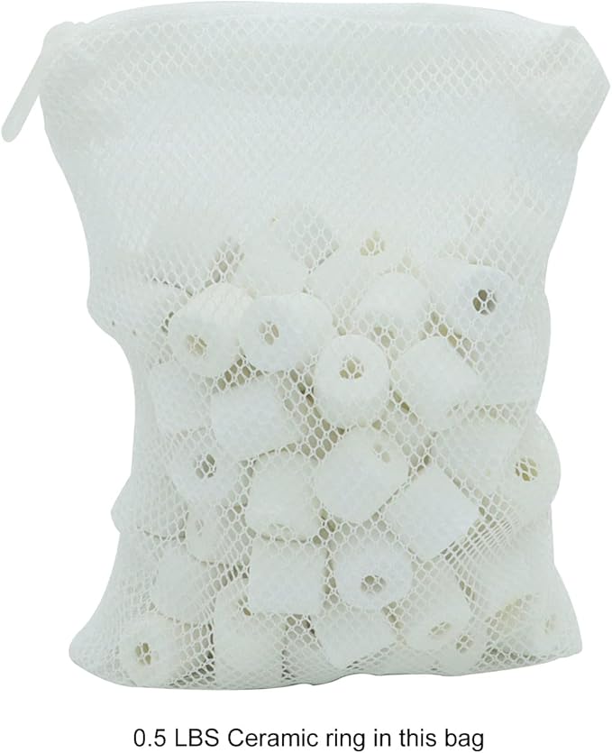 ALEGI 10 pcs Aquarium Filter Media Bags with Zipper, Mesh Reusable Bags for Aquarium Filter Media (6" x 4")