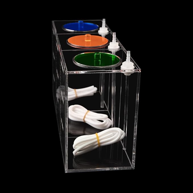 Aquarium Choice dosing Container dosing Liquid Container Storage Bucket Dosing Pump Reservoir Container with Three Separate Storage Rooms