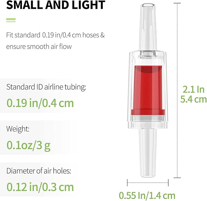 Pawfly Aquarium Check Valves Plastic One Way Non-Return Check Valve for Fish Tank