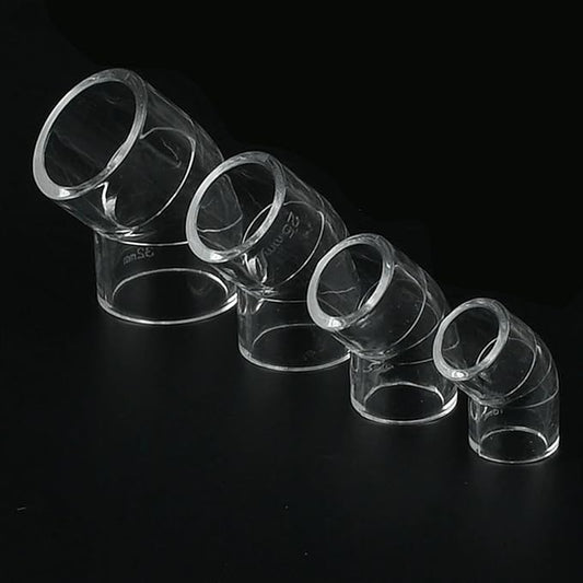Generic 16 20 25 32 40 50mm Acrylic Pipe 90 Degree Elbow Transparent Plexiglass Fish Aquarium Water Tank Accessories Tank Tee Way Joints, Red, 32mm