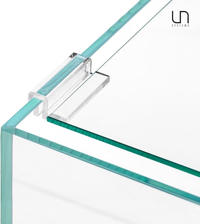 Ultum Nature Sytems Tank Lids for Rimless Tanks - Ultra Clear Rimless Aquarium Lid, Fish Tank Lid Cover for Glass Aquarium, Frameless Aquarium Lid, Cover for Tank - 90B (Lid + Clips)