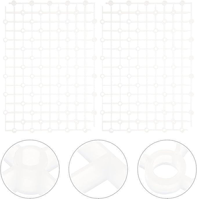 Mipcase Newborn Photography Props 2pcs Aquarium Fish Tank Divider Trays Plastic Egg Crate Tray Grid Bottom Board Fish Separator 26x17.5x0.5CM Transparent Small Fish Tank