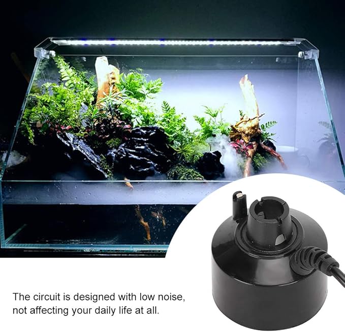 Reptile Humidifier, Fish Tank Ultrasonic Terrarium Fog Maker Humidifier, Rainforest Waterfall Landscape Accessories