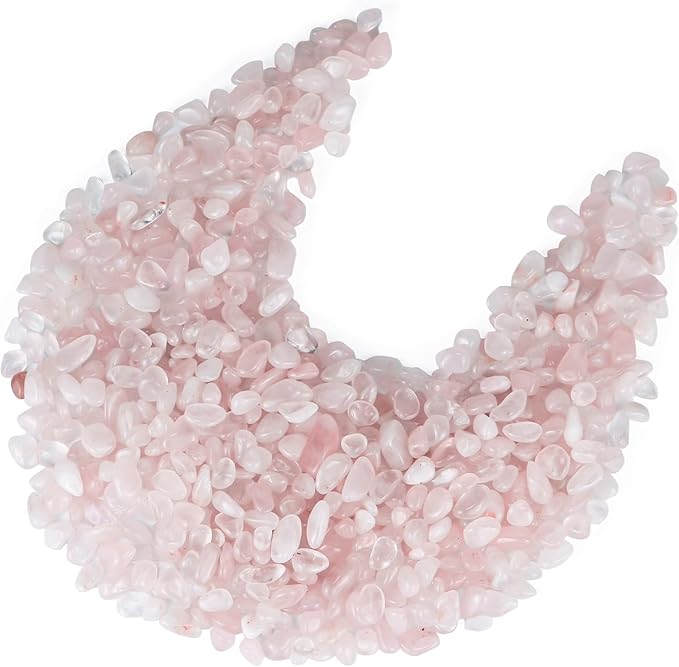 Colorful Agate 1lb Crystal Polished Tumbled Stones Irregular Shaped Crystal Chips Bulk Natural Gemstone Aquarium Gravel Rocks Vase Filler Fish Tank Gravel Home Decoration (Rose)