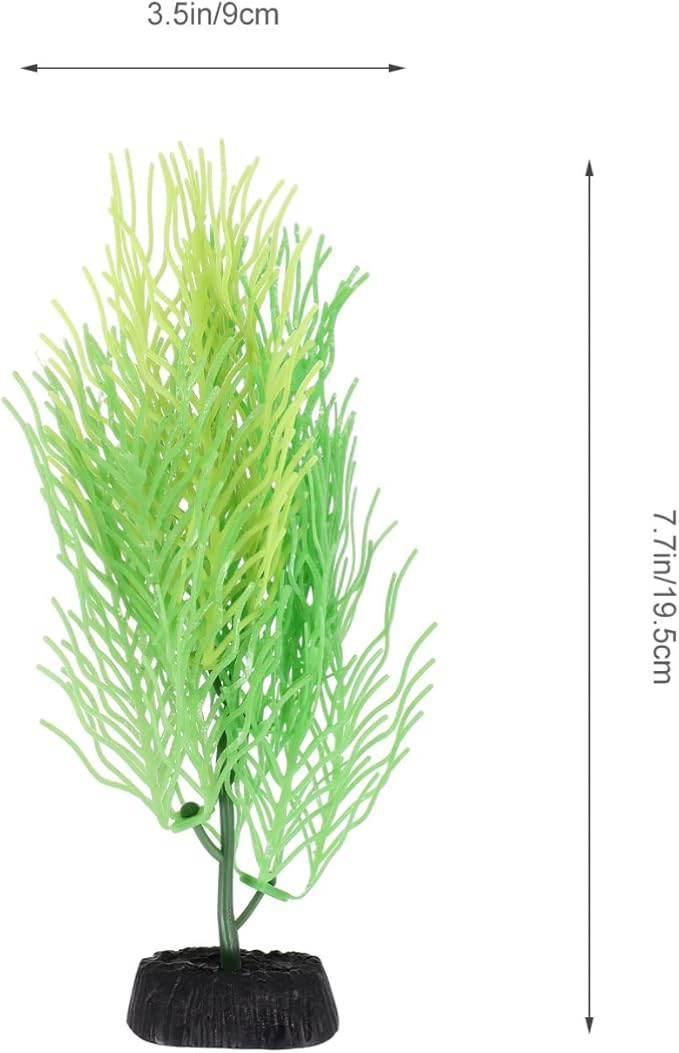 STOBOK 1Pc Artificial Aquarium Plants, Artificial Hornwort Plant Coral Decor Fish Tank Plants Coral Reef Decor Seaweed Decor for Aquarium Decorations Ornaments, Green