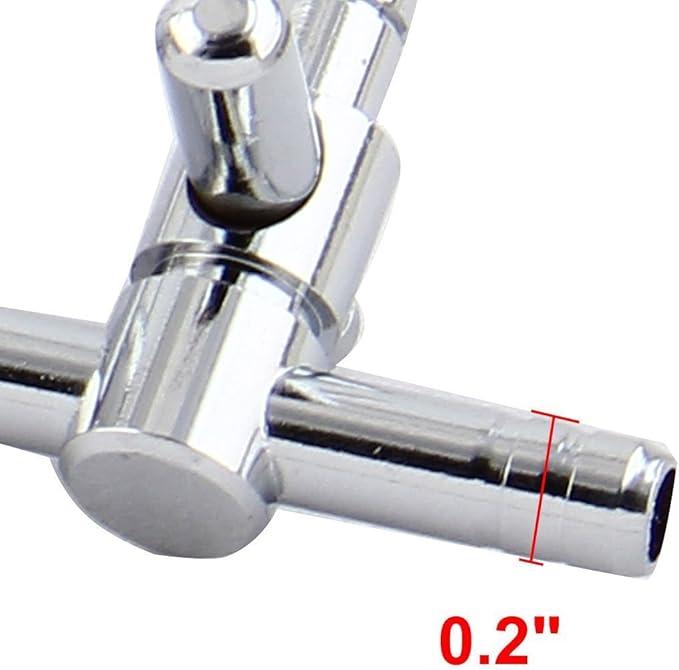 Aquarium Fish Tank 9- Way Air Pump Control Valve Manifold Taps Silver Tone