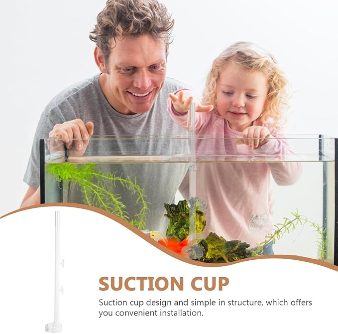 Mipcase Shrimp Feeding Tube and Dish Set - Clear Glass Aquarium Feeder with Suction Cup for Shrimp and Tropical Fish 17.91X2.36X2.36 Inch Easy to Install and Clean for Planted Tanks