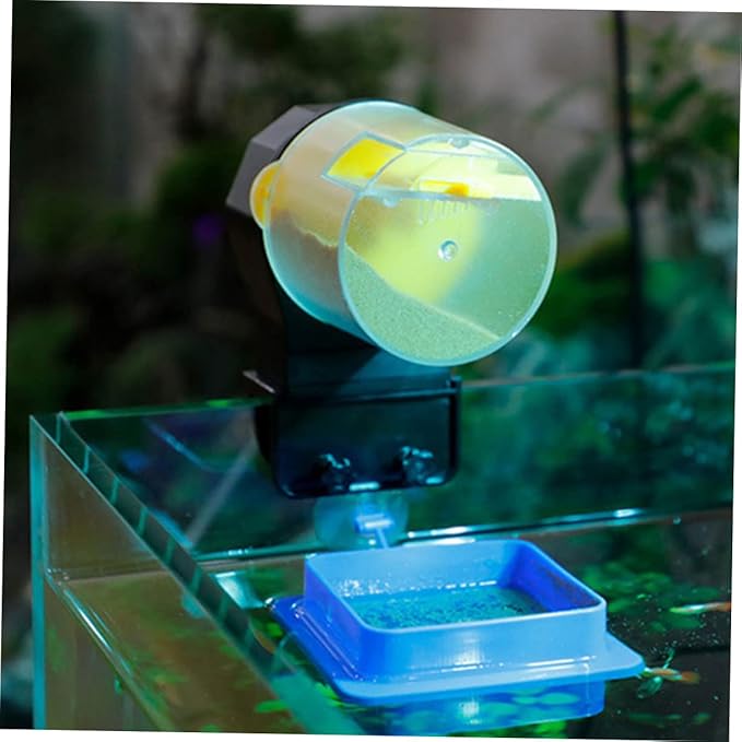 1set Automatic Fish Feeder for Vacation Timer for Easy Install Aquarium Fish Food Dispenser and Convenient Battery