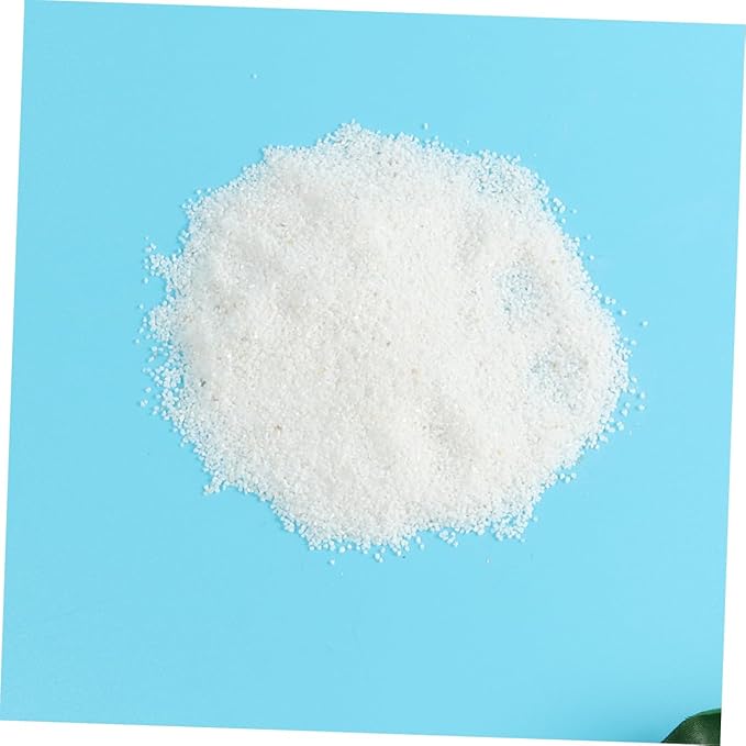 LIOOBO 500g Pure White Sand Natural Quartz Aquarium Bottom for Fish Tank Decor