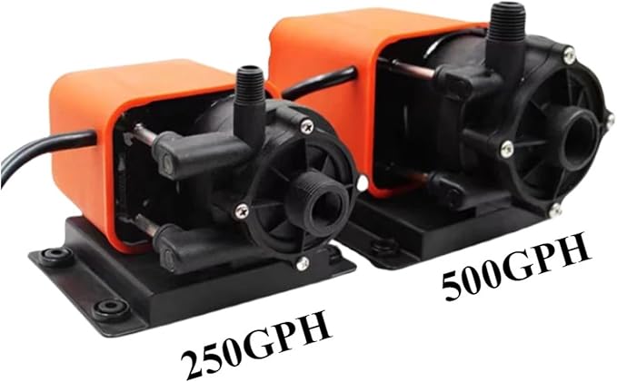 Marine Air Conditioner Magnetic Drive Water Circulation Pump，Compatible For SEAFLO， 250GPH 500GPH 115V 220V 230V(220-230V,1PCS_500GPH)