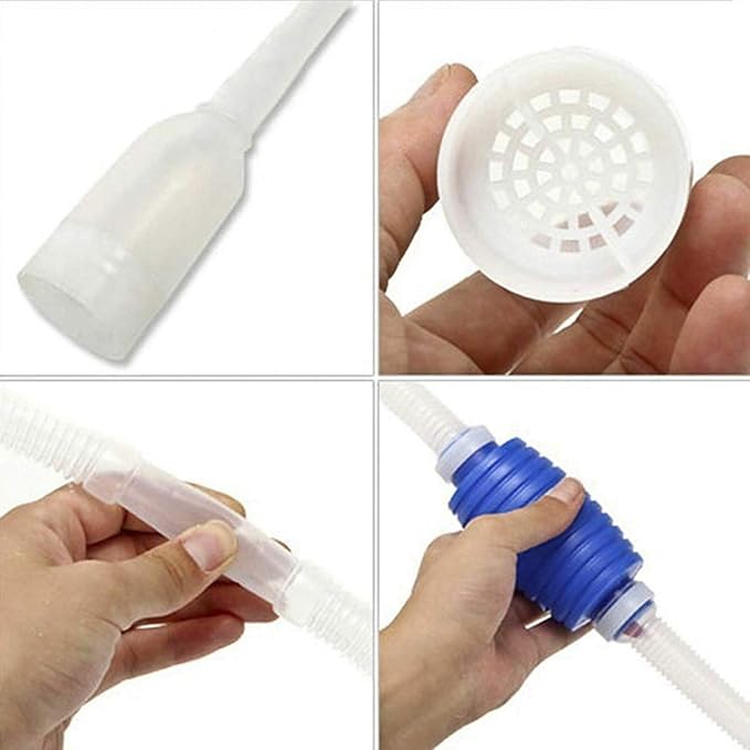 Wave Point Aquarium Fish Tank Siphon Gravel Cleaner - A Hand Siphon Pump to Drain and Replace Your Water in Minutes!