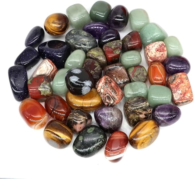 Natural Tumbled Stones Bulk Ore Gravel Specimen Healing Crystals Quartz Energy Minerals Tank Aquarium Home Decor Gem Decoration (Color : Random Stones, Size : 100g)