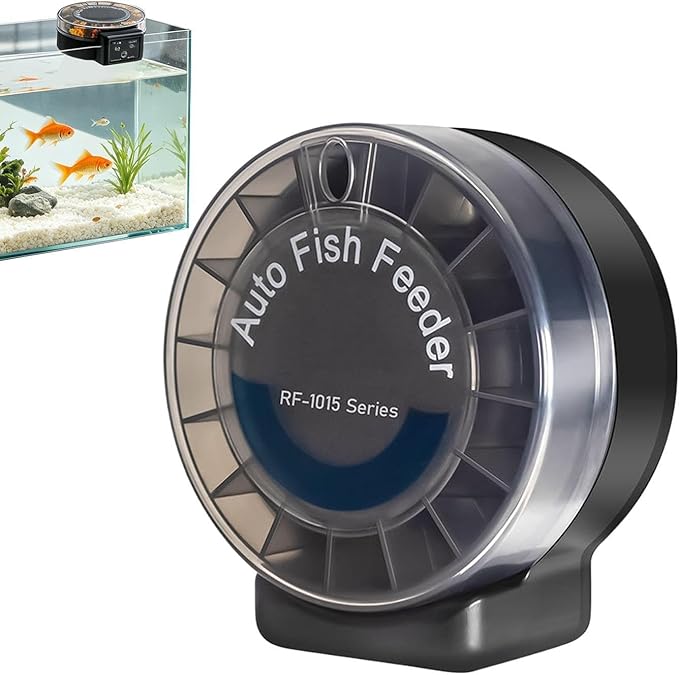 Automatic Fish Feeders | Airtight Feeding Station Bowl - 105ml Electronic Fish Feeder,for Vacation Turtle Outdoor Pond Indoor Pets