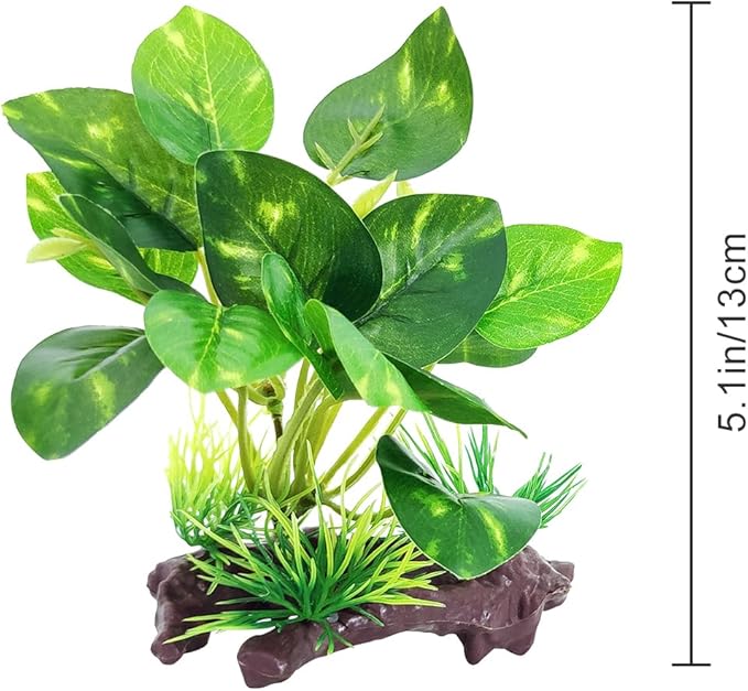 3PCS Artificial Fish Tank Plants Silk Aquarium Plants for Betta Fish