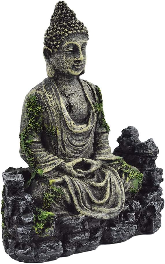 OMEM Fish Tank Decorations Buddha Statue Aquarium Ornaments