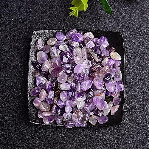 50/100g Natural Stones Gravel Crystals Chip Quartz Minerals Reiki Healing Tumbled Agates Specimen Gemstones Home Aquarium Decor (Color : Amethyst, Size : 100g)