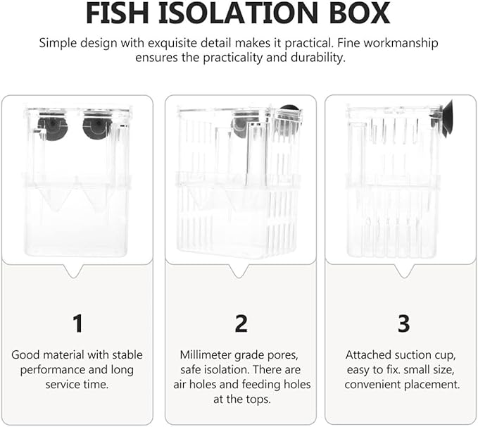 Fish Box, Fish Breeding Box Juvenile Breeding Aquarium Plastic Small