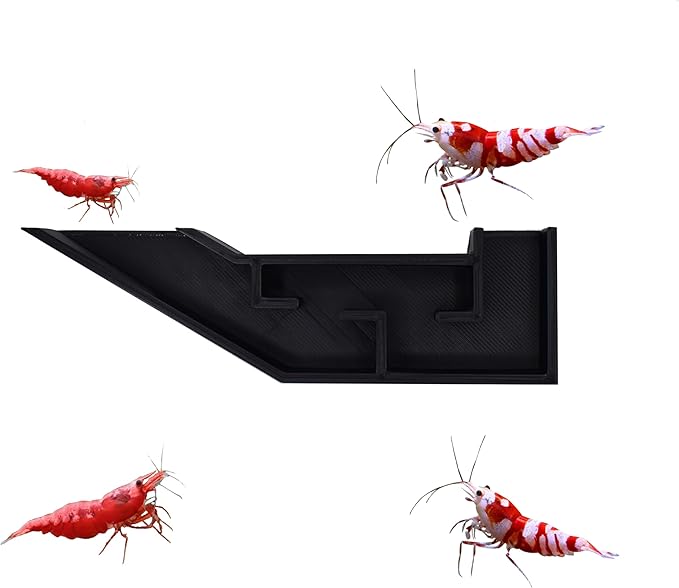 Aquarium Shrimp Party Tunnel, Includes Exquisite VIP Room and Two Entrances, Tunnel Cave for Shrimplets to Rest and Hide, Decor Hideaway Tunnel Made from Canada (Black)