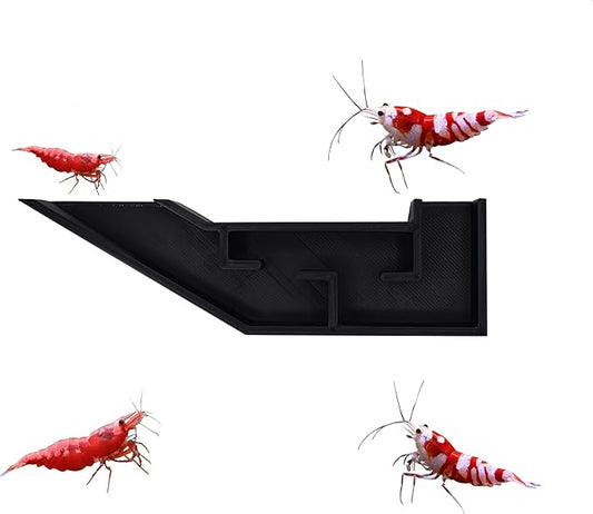 Aquarium Shrimp Party Tunnel, Includes Exquisite VIP Room and Two Entrances, Tunnel Cave for Shrimplets to Rest and Hide, Decor Hideaway Tunnel Made from Canada (Black)