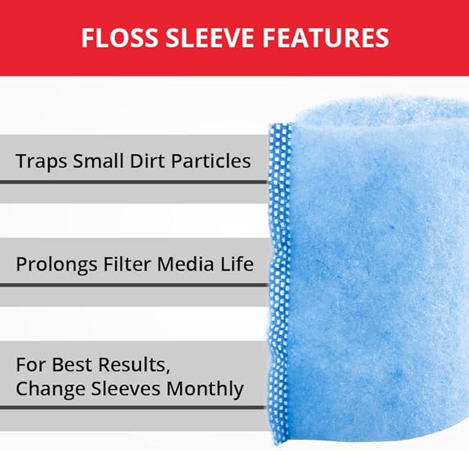 Marineland Magnum 200 Polishing Internal Filter Floss Sleve, Traps Small Dirt Particles, 1 Ct. (Pack of 4)