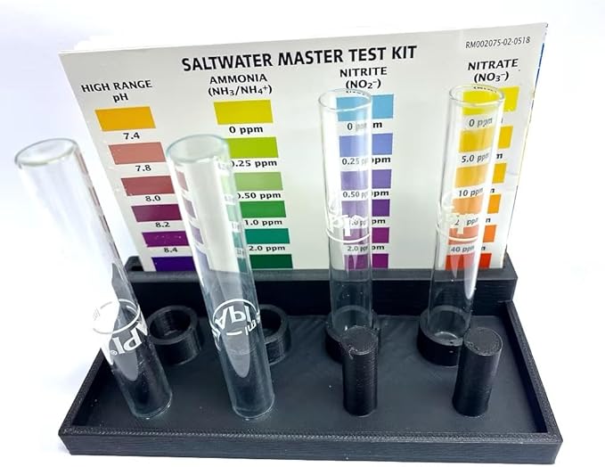 Chris's Aquatic Design API™ Test Kit Stand and Drying Station for Aquariums (Black)